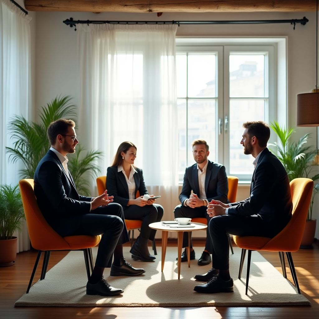 TurkCoach team in office meeting